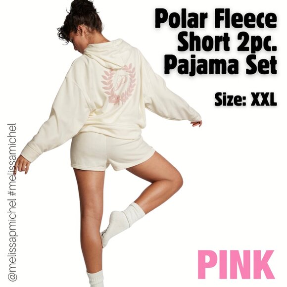 PINK VS Polar Fleece Short Pajama Set - Picture 2 of 7